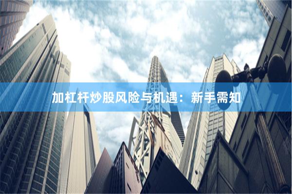 加杠杆炒股风险与机遇：新手需知